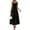 Black, variant on Womens Sleeveless Maxi Summer Dresses Hollow Out Eyelet Square Neck Ruffle Flowy Beach Vacation Sundress