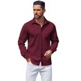 thumbnail image 4 of COOFANDY Men's Wrinkle Free Dress Shirt Slim Fit Lightweight Long Sleeve Button Down Shirt, 4 of 9