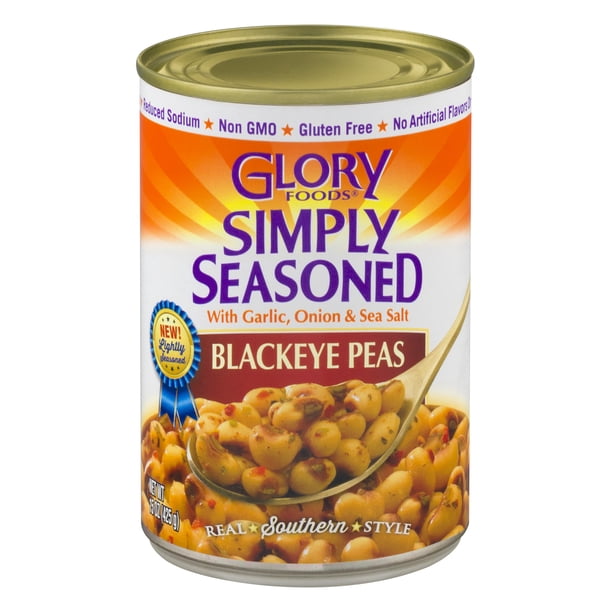 Glory Foods Simply Seasoned Blackeye Peas, 15.5 oz