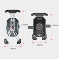 thumbnail image 3 of Versatile Motorcycle Phone Mount, Quick Hold Shuriken Design Ensures One-handed Operation And Universal Compatibility For Bikes, Motorcycles, ATVs, UTVs, Lawnmowers, Scooters, 3 of 5