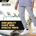thumbnail image 3 of Ultra Performance 3 Pack Mens Sweatpants, Fleece Cargo Joggers for Men with Pockets, 3 of 5