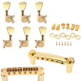 thumbnail image 1 of Ensemble Selle Dorée Tune-O-Bridge & Tailpie pour Guitare Électrique Style Gb Lp, 1 of 5