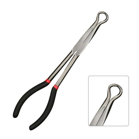 

GNFQXSS Extended Pointed Nose Pliers with Ergonomic Handles - Carbon Steel Automotive Spark Plug Disassembly Tool C