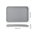 thumbnail image 3 of Lierteer Rectangular Serving Tray Anti Slip Scratch Resistant Plastic Food Serving Tray gray-purple large, 3 of 8