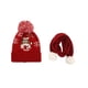thumbnail image 1 of Sombrero para niños, fibras acrílicas, regalo de festival, regalo de cumpleaños, dibujos animados unisex con pompón. Alce rojo, 1 of 8