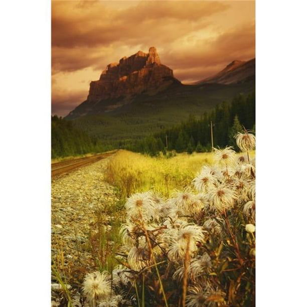 Une Route de Campagne avec une Montagne à l'Arrière-plan Affiche Imprimée par Kelly Redinger&44; 22 x 34 - Grand