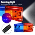 thumbnail image 4 of Red/Blue LED Strobe Warning Light Police Shoulder Clip Flashlight Running L GX, 4 of 10