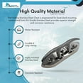 thumbnail image 4 of MARINE CITY  Rope Folding Cleat 6 Inch  316 Grade Stainless Steel Heavy Duty Deck Mount 1/2 Inch Recessed Height for Marines ,Boats ,Yachts Pack of 1, 4 of 8