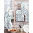 thumbnail image 2 of Light Blue Coastal Kitchen Dish Towels for Drying Dishes Set of 2, Summer Beach Coral Shell Starfish Waffle Weave Microfiber Hand Tea Bathroom Towels Quick Dry & Absorbent Towel 15.7x23.6, 2 of 7