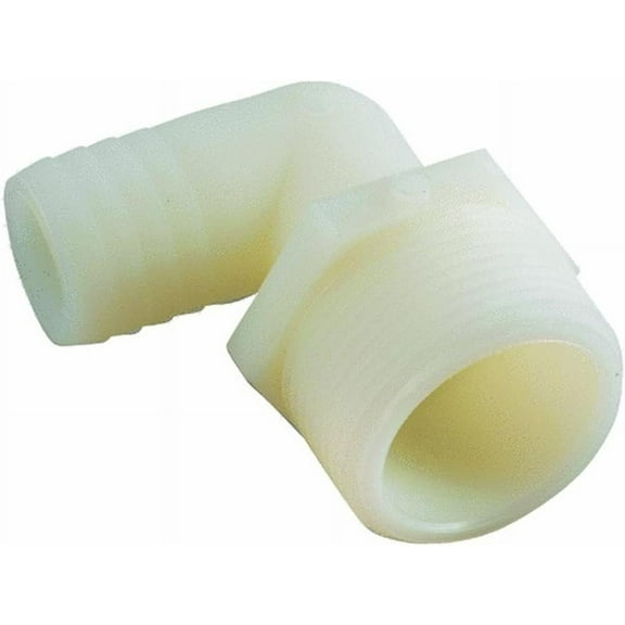 Amc 53720-1012 5/8 B X 3/4 MPT White Nylon Elbow