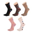 thumbnail image 3 of Unique Bargains 1 Pair Five Toe Socks Comfortable Mid-length Cute Flower Socks for Women White, 3 of 6