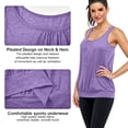 thumbnail image 3 of Womens Sleeveless Round Neck Loose Fit Racerback Yoga Tank Top, 3 of 5