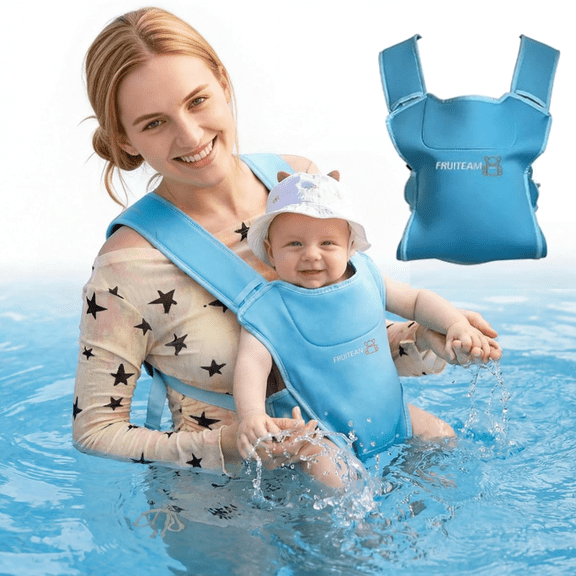 Baby Carrier for Infants & Toddlers - Ergonomic Lightweight Harness for Mom and Dad - Quick-Dry Waterproof for Pool Beach Travel - Blue