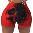 thumbnail image 2 of Lsque Minimalist Skull Red Pattern High Waisted Biker Shorts for Women-Tummy Control Fitness Athletic Workout Running Yoga Gym Shorts,Moisture-Wicking-XX-Large, 2 of 9