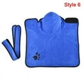 thumbnail image 1 of Super Absorbent Pet Towel Soft Dog Bathrobe With Hood And Belt For Large Medium Small Dogs New, 1 of 5