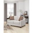 thumbnail image 2 of Pemberly Row Contemporary Upholstered Cushion Back Loveseat Beige, 2 of 9