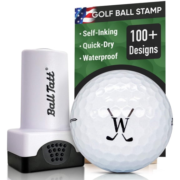 Ball Tatt - Golf Ball Stamp Monogram Initial Self-Inking Reusable Permanent Ink Ball Marker