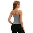 thumbnail image 2 of Unique Bargains Women's Spaghetti Strap Tank Top Basic Undershirt Ribbed Camisole L Grey, 2 of 6