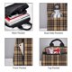 thumbnail image 3 of Balery khaki coffee plaid Mochila ligera para hombre y mujer: duradera e impermeable, ideal para la escuela, el trabajo, viajes y uso diario., 3 of 7