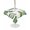 white, variant on Outdoor Tablecloth with Umbrella Hole for Patio/Picnic/Party/Camping, Green Leaves Waterproof Table Cloth Square Cover Washable, Tropical Summer Botanical Watercolor Elegant Leaf (54"x 54")