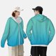 thumbnail image 4 of Balery Teal Turquoise Sudadera ligera de manga larga con capucha y protección solar UPF 50+ para hombre y mujer, ideal para pesca y running-X-Large, 4 of 7