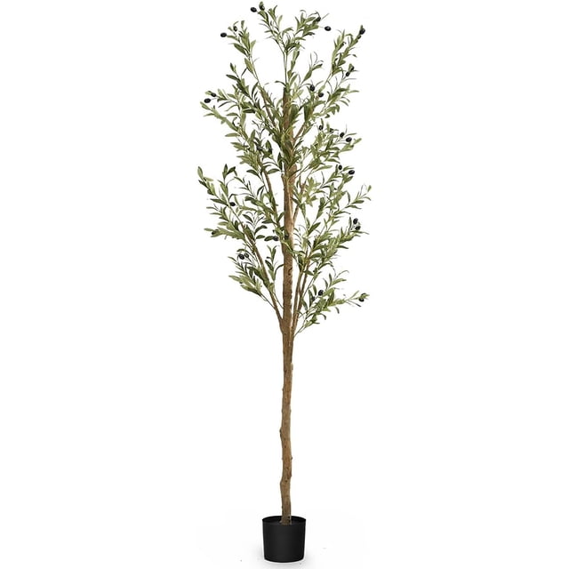 Maia Shop 7ft Artificial Olive Tree, Fake Plants for Home Decor