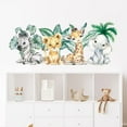 thumbnail image 3 of 36.2 x 15.5 Inch Watercolor Jungle Animal Wall Decals - Forest Safari Elephant Lion Monkey Stickers for Baby Nursery, Playroom, Bedroom, Classroom, Kindergarten Decor, 3 of 6
