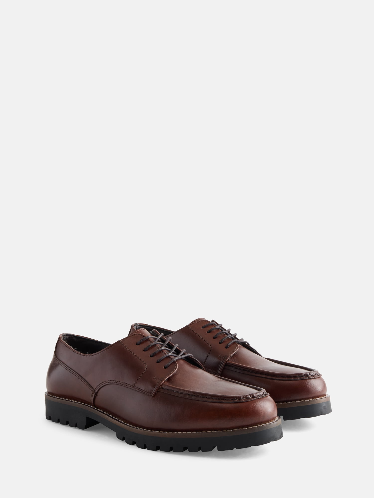 Free Assembly Men's Leather Moc Toe Oxfords