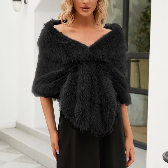 Luo Fashion Luxurious Collar Shrug Wrap Women's Wedding Dinner Party Shawl Cape