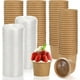 thumbnail image 1 of 100pcs empataron tazas de helado de papel con tapas de 8oz para la sopa de yogur helado de Sundae, 1 of 8
