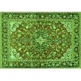thumbnail image 1 of Ahgly Company Indoor Rectangle Medallion Green Traditional Area Rugs, 6' x 9', 1 of 1