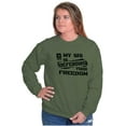 thumbnail image 3 of US Army Logo My Sis Defending Freedom Unisex Plus Size Sweatshirt Brisco Brands 2X, 3 of 5