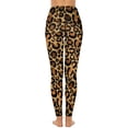 thumbnail image 6 of Elegant Brown Leopard Leggings Pockets Wild Animal Print Custom Yoga Pants Workout Yoga Legging Breathable Elastic Sports Tights, 6 of 6