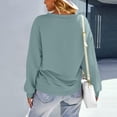 thumbnail image 6 of Green Womens Sweatshirt Sweatshirt for Women Casual Crew Neck Oversized Sweatshirt Long Sleeve Preppy Sweatshirts Fall Pullover Sweaters Fall Clothes for Women, 6 of 6