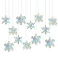 thumbnail image 2 of Cadancy 12 Pcs Hanging Snowflakes Decorations 3D Iridescent Paper Snowflake Christmas Tree Ornaments Winter Wonderland Hanging Pendants Xmas Holiday Party Home Decor, 2 of 6