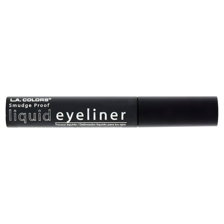 (2 Pack) L.A. Colors Smudge Proof LER701 Black Liquid Eyeliner, 0.25 fl