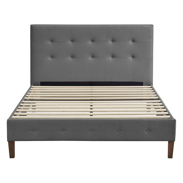 Classic Brands Seattle Touffeté Plate-Forme Cadre de Lit, Grand, Antonio Mi-Nuit