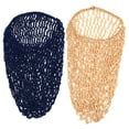 thumbnail image 1 of 2pcs Handcraft Crochet Net Hat Long Sleeping Hat Hair Protective Nightcap Hair Protector(Navy, Khaki, 1pc for Each Color, 1 of 7