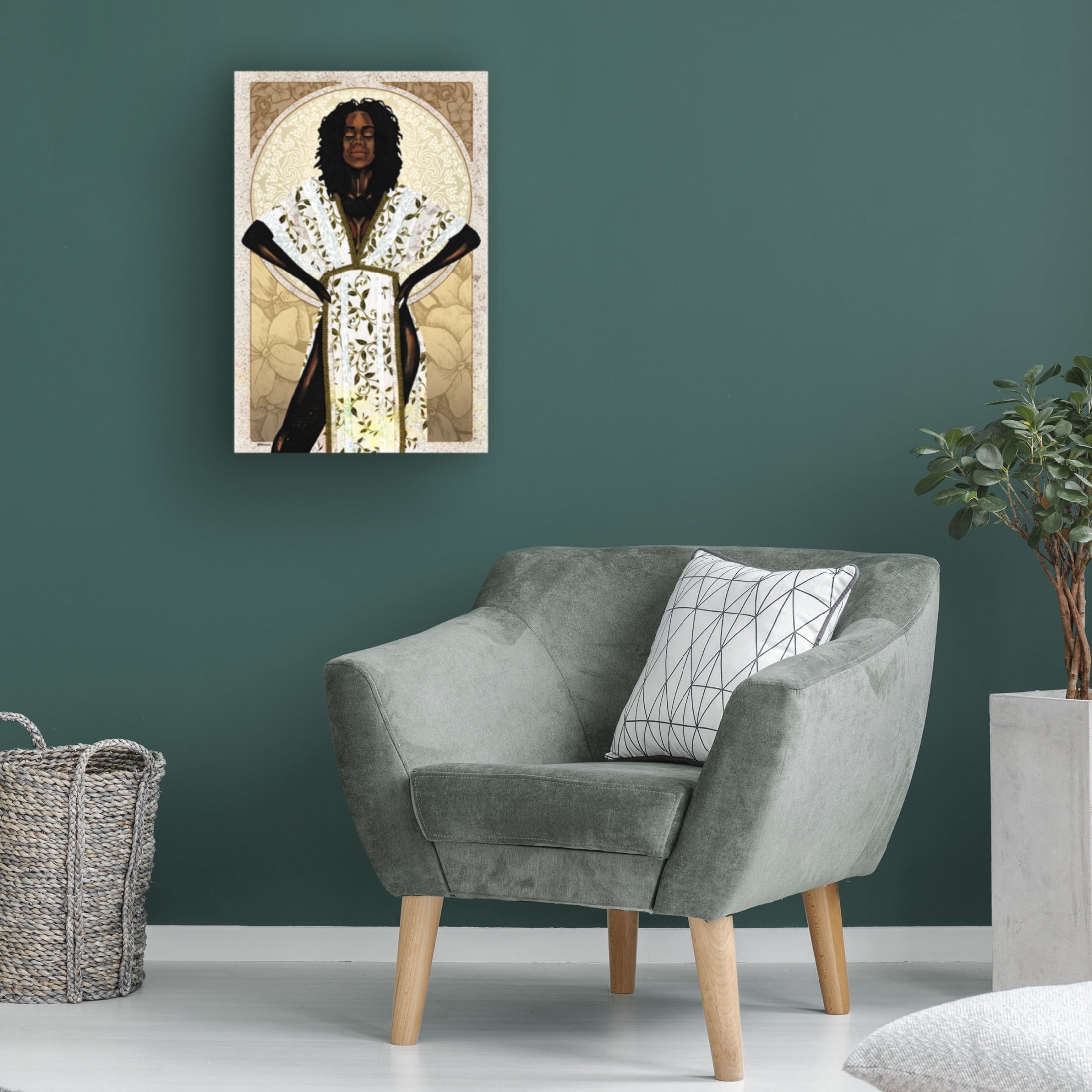 Trademark Fine Art Alonzo Saunders  Natural Beauty in Gold I Canvas Wall Art