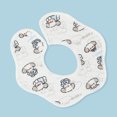 thumbnail image 1 of Babero impermeable de gasa de algodón para niños, babero de algodón con pétalos para bebés, babero de toalla de saliva giratorio de 360 grados, 1 of 6