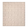 thumbnail image 3 of Papel tapiz 3D Etiqueta de pared de ladrillo Espuma TV Calcomanía de fondo Autoadhesivo Peel adhesivo, 10 piezas, Beige sidaley HA002452-24, 3 of 6
