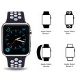 thumbnail image 4 of Apple Watch Band 38MM 40MM 42MM 44MM, Silicone Sport Bands, Breathable Silicone Replacement Watch Strap for Apple Watch Series 1, 2, 3, 4, 5 S/M & M/L (19-Colors), 4 of 7