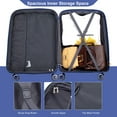 thumbnail image 5 of Expandable Hardshell Suitcase,Double Spinner Wheels PP Luggage Sets,Lightweight Durable Suitcase with TSA Lock,3-Piece Set (20/24/28) ,Navy, 5 of 7