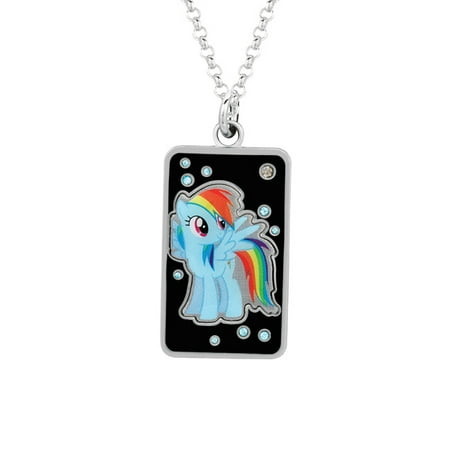 UPC 848762020252 product image for My Little Pony Girls' Silver-Toned Plated Metal Rainbow Dash Pendant Necklace | upcitemdb.com