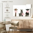 thumbnail image 5 of Elephant Stock Bubble Gum Safari Animals Wall Art - Horizontal Canvas Wall Art - Living Room Wall Decor - Animal Canvas - White And Pink Decor - 45" x 30", 5 of 8