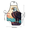 thumbnail image 4 of Naloa 1Pack Adjustable Bib Apron Waterdrop Resistant Cooking Kitchen Aprons for Women Men Chef, Cartoon Iceberg Bald Eagle Print, 4 of 5