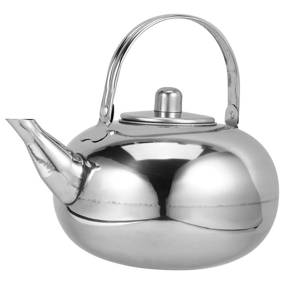 LEORX Silver Stainless Steel Thermal Teapot Insulated Water Pot for Home Office Use