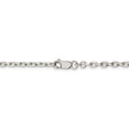 thumbnail image 3 of 925 Sterling Silver High Polished 3.25mm Solid Plain Beveled Oval Cable Chain w/ Lobster Clasp - 20", 3 of 5
