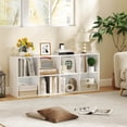 thumbnail image 2 of Costway 8-Cube Bookcase Bookshelf with 2 Anti-Tipping Kits Storage Organizer Rustic White, 2 of 10