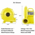 thumbnail image 2 of Air Blower 580W for inflatable ,Bounce House Blower, Perfect for Inflatable Bounce House, Water Jumper, Bouncy Castle..., 2 of 6